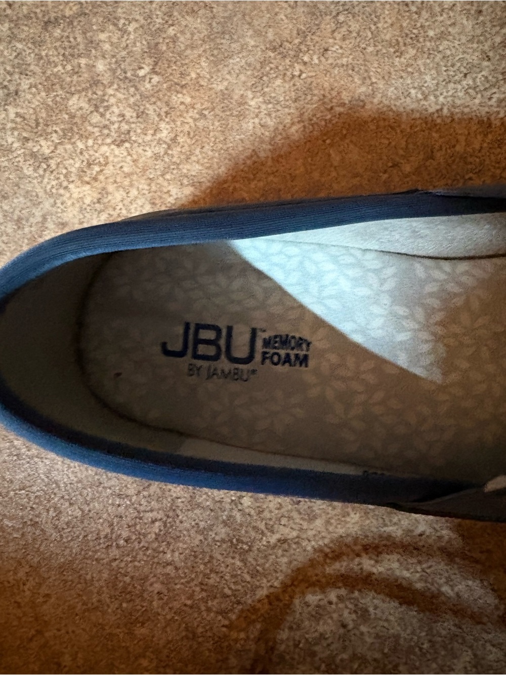 JBU Navy Blue Slip-On Memory Foam Comfort Shoes - Picture 2 of 4